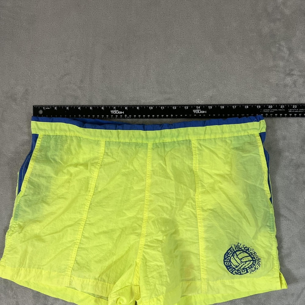 Vintage Wilson Shorts Mens 40 Yellow Swim Trunks Surface Sport Volleyball 90s - Picture 7 of 10